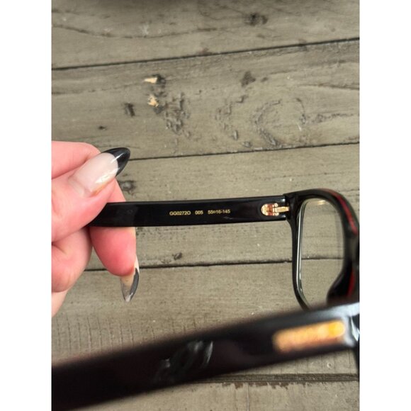 GUCCI GG0272O Rectangular Optical Eyeglasses Black Frame Prescription - Picture 11 of 15